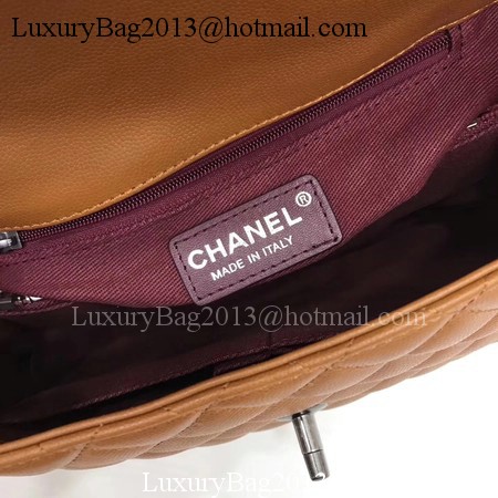 Chanel Classic Top Handle Bag Brown Original Leather A92991 Silver Chanel Classic Top Handle Bag Brown Original Leather A92991 Silver