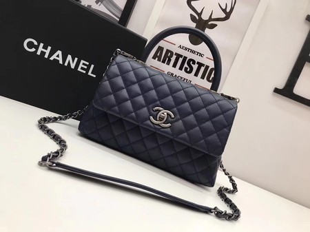Chanel Classic Top Handle Bag Royal Original Leather A92991 Silver Chanel Classic Top Handle Bag Royal Original Leather A92991 Silver
