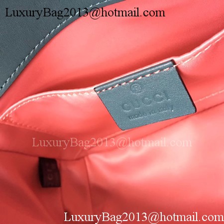 Gucci GG Marmont Chevron Velvet mini Bag 446744 Blue Gucci GG Marmont Chevron Velvet mini Bag 446744 Blue