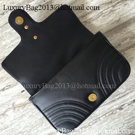 Gucci GG Marmont Matelasse Shoulder Bag 443497 Black Gucci GG Marmont Matelasse Shoulder Bag 443497 Black