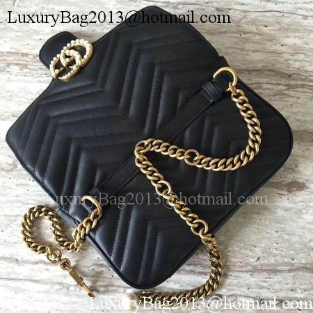 Gucci GG Marmont Matelasse Shoulder Bag 443497 Black Gucci GG Marmont Matelasse Shoulder Bag 443497 Black