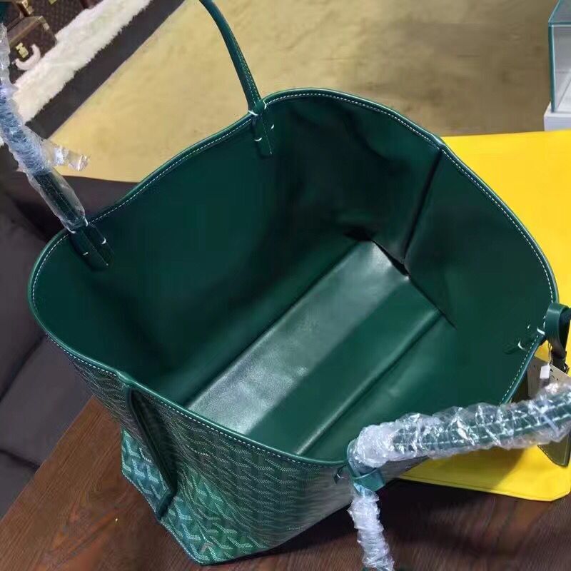 Goyard Y Doodling Calfskin Leather Tote Bag 7901 Green Goyard Y Doodling Calfskin Leather Tote Bag 7901 Green