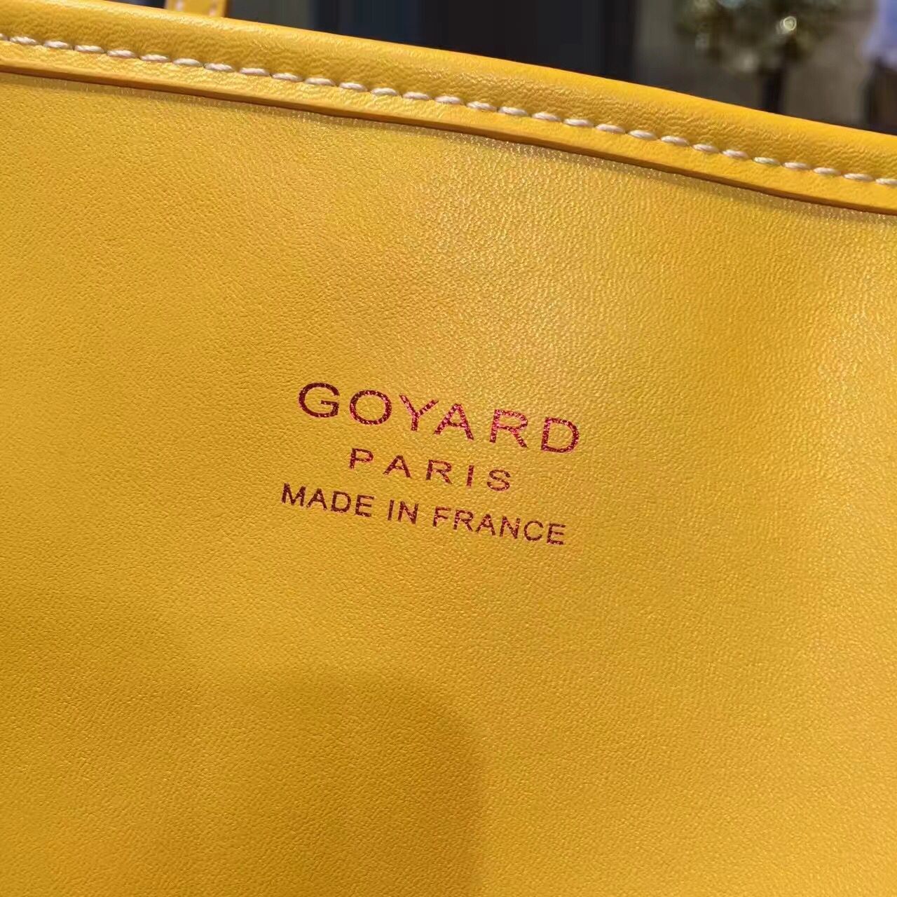 Goyard Y Doodling Calfskin Leather Tote Bag 7901 Yellow Goyard Y Doodling Calfskin Leather Tote Bag 7901 Yellow