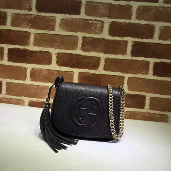 Gucci Soho Chain Shoulder Bag Calfskin Leather 323190 Black Gucci Soho Chain Shoulder Bag Calfskin Leather 323190 Black