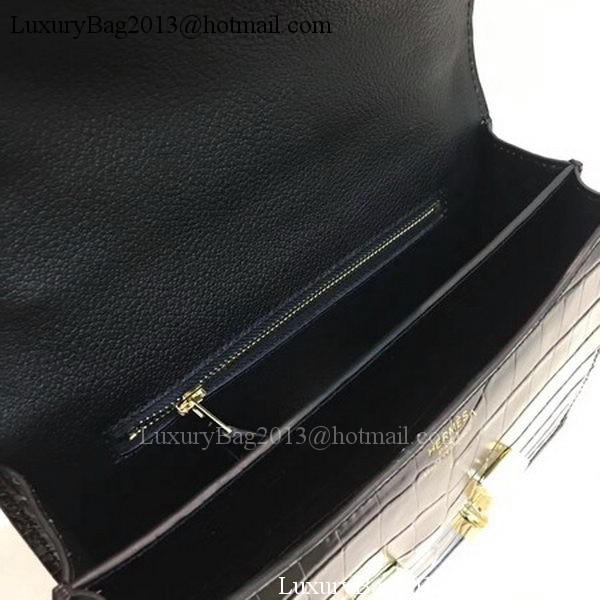 Hermes Constance Bag Croco Leather H9978C Black Hermes Constance Bag Croco Leather H9978C Black
