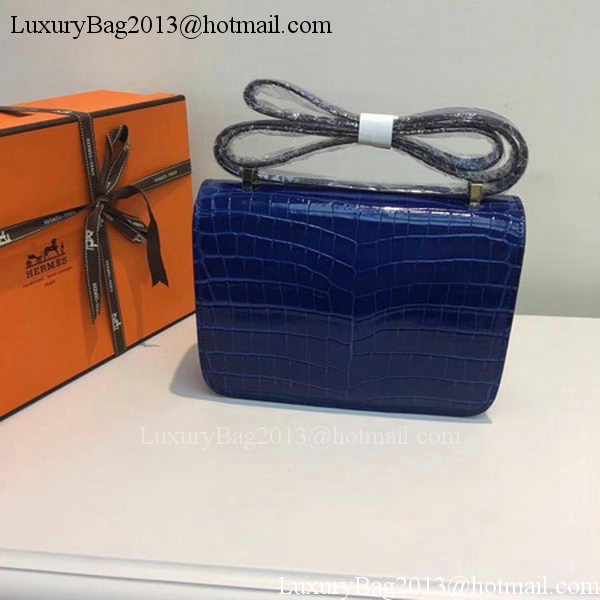 Hermes Constance Bag Croco Leather H9978C Blue Hermes Constance Bag Croco Leather H9978C Blue