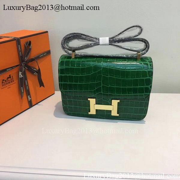 Hermes Constance Bag Croco Leather H9978C Green Hermes Constance Bag Croco Leather H9978C Green
