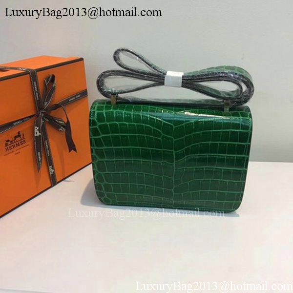 Hermes Constance Bag Croco Leather H9978C Green Hermes Constance Bag Croco Leather H9978C Green