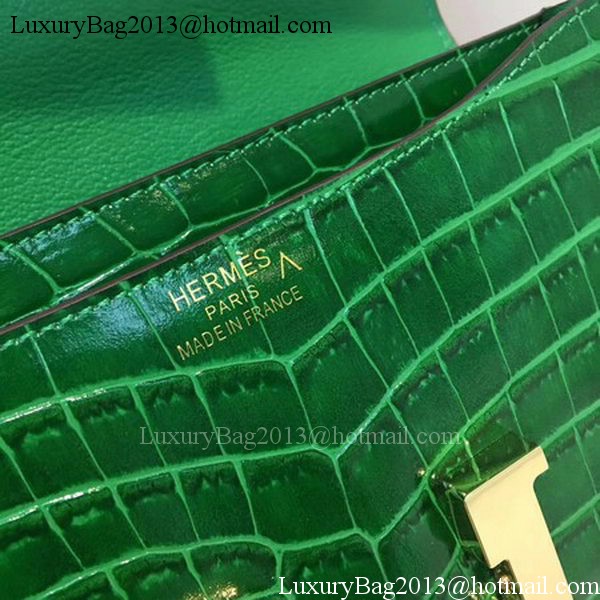 Hermes Constance Bag Croco Leather H9978C Green Hermes Constance Bag Croco Leather H9978C Green