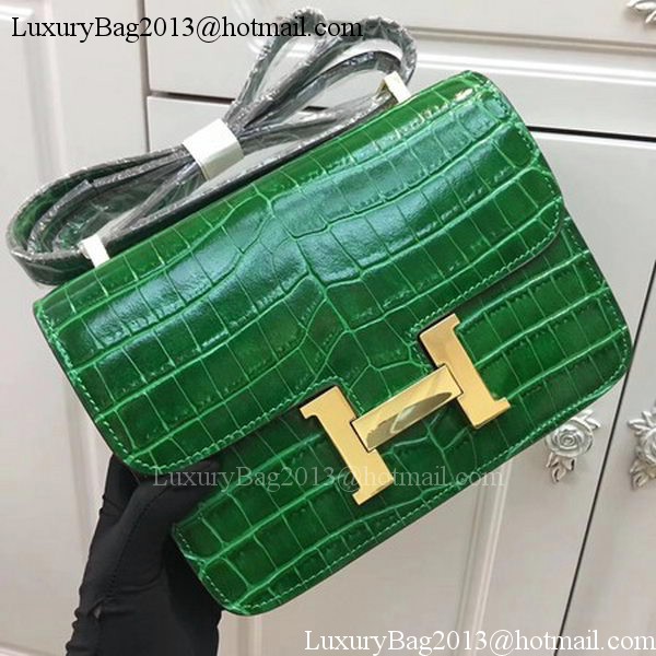 Hermes Constance Bag Croco Leather H9978C Green Hermes Constance Bag Croco Leather H9978C Green