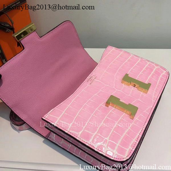 Hermes Constance Bag Croco Leather H9978C Pink Hermes Constance Bag Croco Leather H9978C Pink