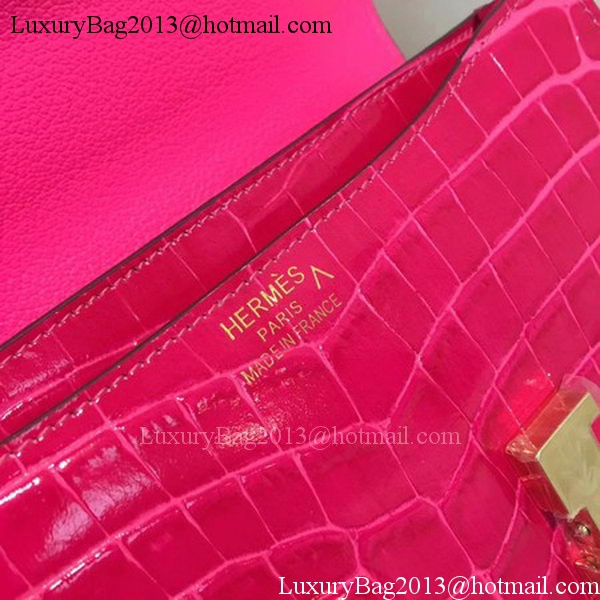 Hermes Constance Bag Croco Leather H9978C Rose Hermes Constance Bag Croco Leather H9978C Rose