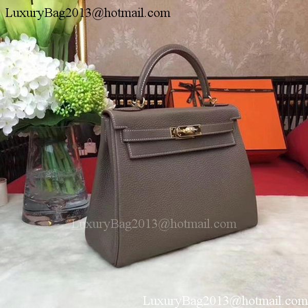 Hermes Kelly 32cm Shoulder Bag TOGO Leather KY32 Grey Hermes Kelly 32cm Shoulder Bag TOGO Leather KY32 Grey