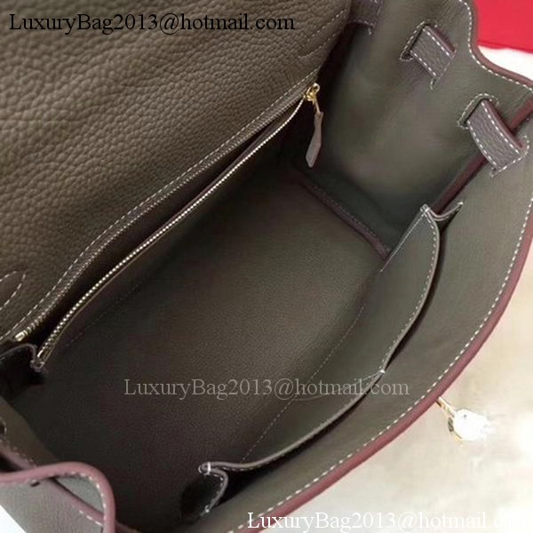Hermes Kelly 32cm Shoulder Bag TOGO Leather KY32 Grey Hermes Kelly 32cm Shoulder Bag TOGO Leather KY32 Grey