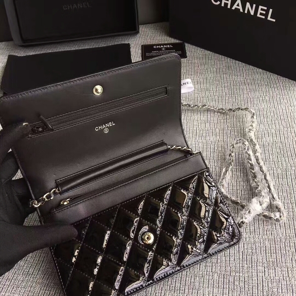 Chanel WOC Flap Bag Patent Leather A33814C Black Chanel WOC Flap Bag Patent Leather A33814C Black