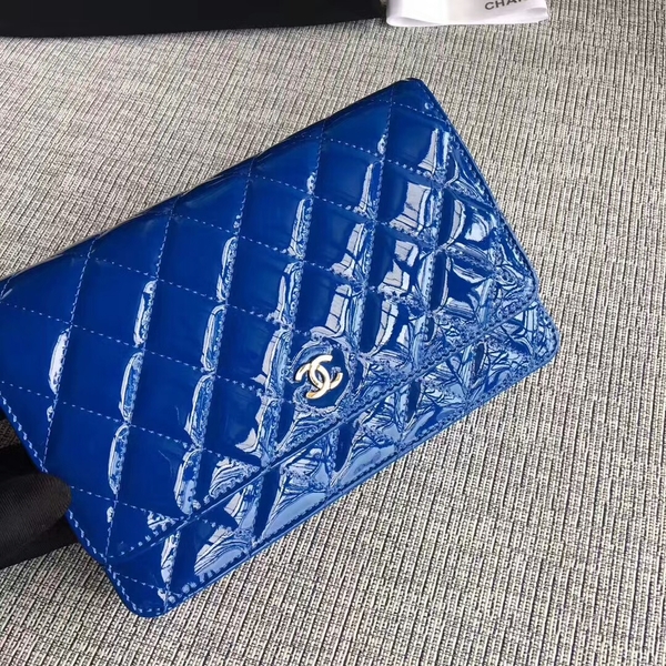 Chanel WOC Flap Bag Patent Leather A33814C Blue Chanel WOC Flap Bag Patent Leather A33814C Blue