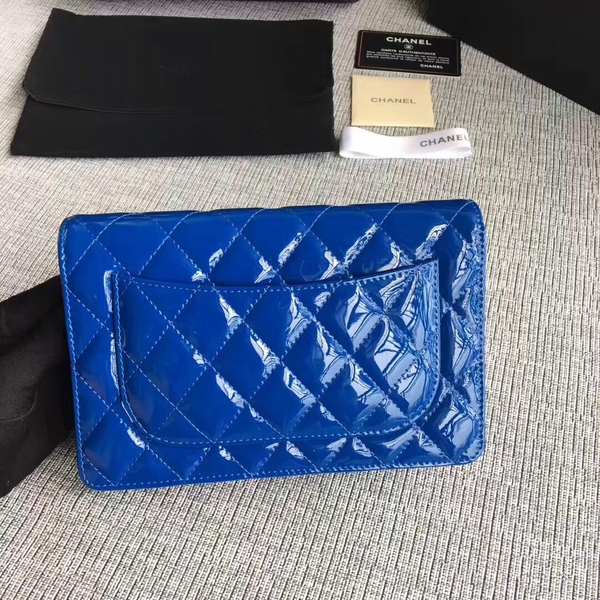 Chanel WOC Flap Bag Patent Leather A33814C Blue Chanel WOC Flap Bag Patent Leather A33814C Blue
