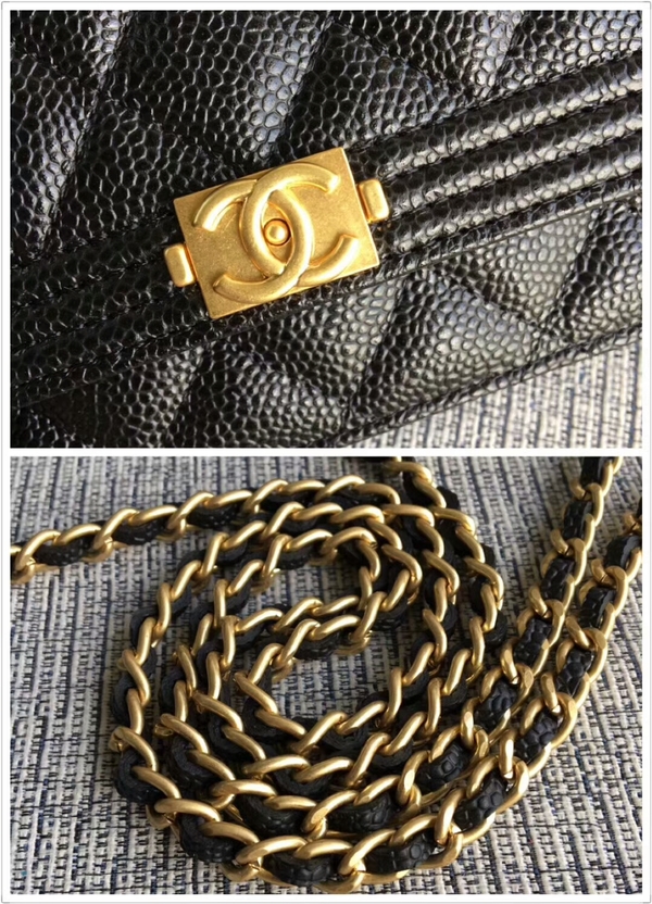 Boy Chanel WOC Flap Bag Original Calfskin Leather CHA6040 Black Boy Chanel WOC Flap Bag Original Calfskin Leather CHA6040 Black