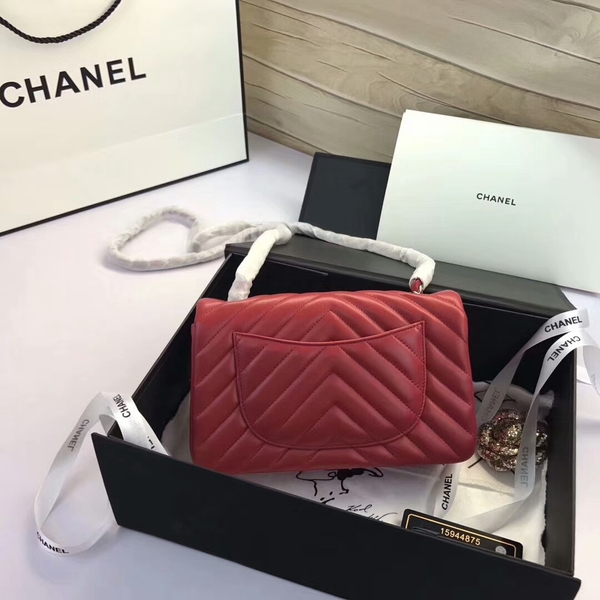 Chanel Classic Flap Bags Red Original Sheepskin Leather 1116 Silver Chanel Classic Flap Bags Red Original Sheepskin Leather 1116 Silver