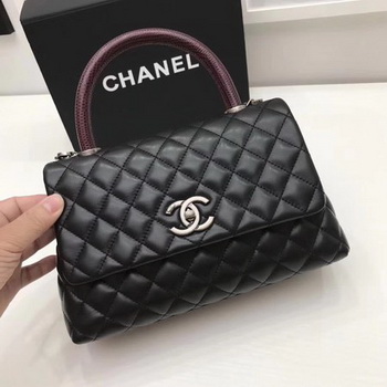 Chanel Classic Red Top Handle Bag Original Leather A92991 Black Chanel Classic Red Top Handle Bag Original Leather A92991 Black
