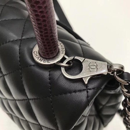 Chanel Classic Red Top Handle Bag Original Leather A92991 Black Chanel Classic Red Top Handle Bag Original Leather A92991 Black