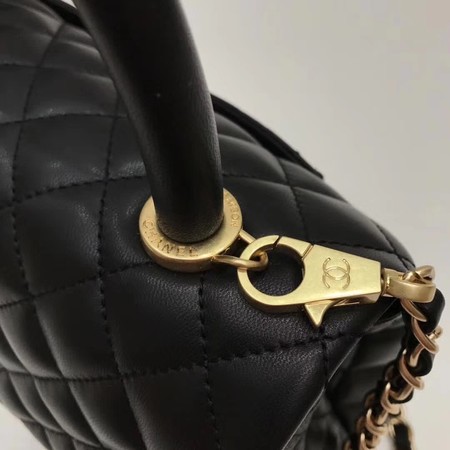 Chanel Classic Top Handle Bag Black Original Leather A92991 Gold Chanel Classic Top Handle Bag Black Original Leather A92991 Gold