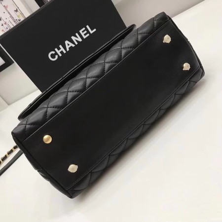 Chanel Classic Top Handle Bag Black Original Leather A92991 Gold Chanel Classic Top Handle Bag Black Original Leather A92991 Gold