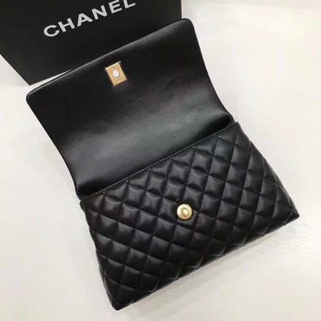 Chanel Classic Top Handle Bag Black Original Leather A92991 Gold Chanel Classic Top Handle Bag Black Original Leather A92991 Gold