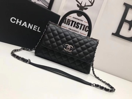 Chanel Classic Top Handle Bag Black Original Leather A92991 Silver Chanel Classic Top Handle Bag Black Original Leather A92991 Silver