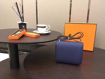 Hermes Constance Bag Original Calfskin Leather H9910 Blue Hermes Constance Bag Original Calfskin Leather H9910 Blue