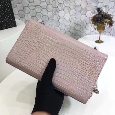 Saint Laurent mini Croco Leather Cross-body Shoulder Bag Y2811 Pink Saint Laurent mini Croco Leather Cross-body Shoulder Bag Y2811 Pink