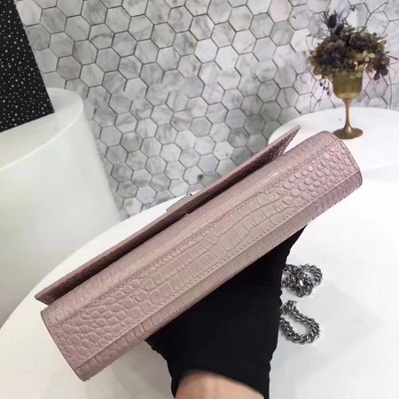 Saint Laurent mini Croco Leather Cross-body Shoulder Bag Y2811 Pink Saint Laurent mini Croco Leather Cross-body Shoulder Bag Y2811 Pink