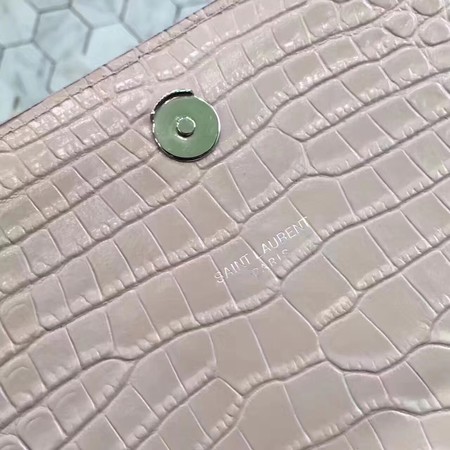 Saint Laurent mini Croco Leather Cross-body Shoulder Bag Y2811 Pink Saint Laurent mini Croco Leather Cross-body Shoulder Bag Y2811 Pink