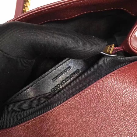 YSL Classic Monogramme Red Leather Flap Bag Y392737 Gold YSL Classic Monogramme Red Leather Flap Bag Y392737 Gold