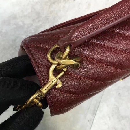 YSL Classic Monogramme Red Leather Flap Bag Y392737 Gold YSL Classic Monogramme Red Leather Flap Bag Y392737 Gold
