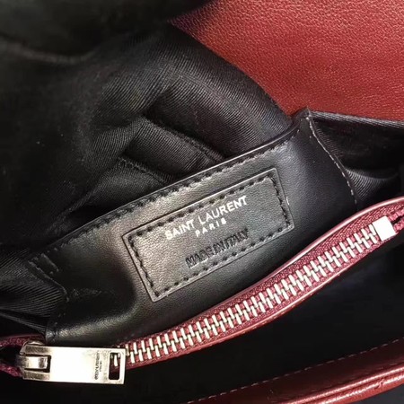 YSL Classic Monogramme Red Leather Flap Bag Y392737 Silver YSL Classic Monogramme Red Leather Flap Bag Y392737 Silver