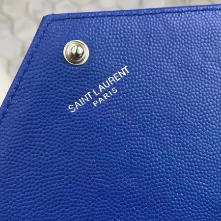 YSL WOC Classic Monogramme Flap Bag Cannage Pattern Y1003 Blue YSL WOC Classic Monogramme Flap Bag Cannage Pattern Y1003 Blue