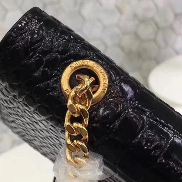 Saint Laurent mini Croco Leather Cross-body Shoulder Bag Y2811 Black Saint Laurent mini Croco Leather Cross-body Shoulder Bag Y2811 Black