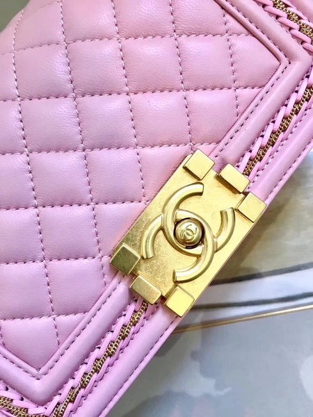 Boy Chanel Flap Shoulder Bag Sheepskin Leather A67085E Pink Boy Chanel Flap Shoulder Bag Sheepskin Leather A67085E Pink
