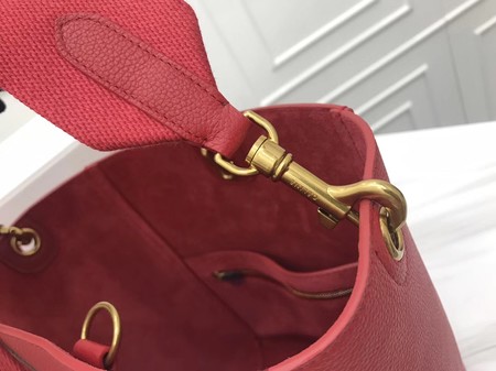 CELINE Sangle Seau Bag in Suede Leather C3371S Red CELINE Sangle Seau Bag in Suede Leather C3371S Red