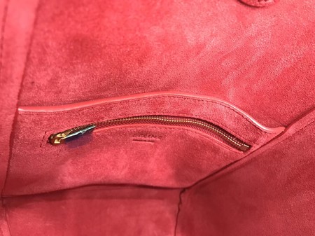 CELINE Sangle Seau Bag in Suede Leather C3371S Red CELINE Sangle Seau Bag in Suede Leather C3371S Red