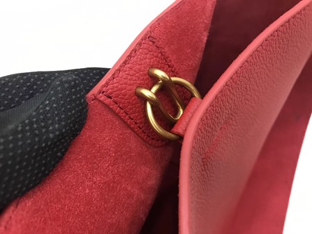 CELINE Sangle Seau Bag in Suede Leather C3371S Red CELINE Sangle Seau Bag in Suede Leather C3371S Red