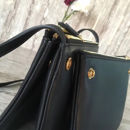 Celine mini Trio Crossbody Messenger Bag C55420 Black Celine mini Trio Crossbody Messenger Bag C55420 Black
