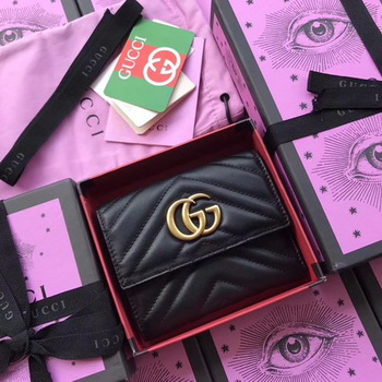 Gucci GG Marmont Matelasse Wallet 474802 Black Gucci GG Marmont Matelasse Wallet 474802 Black
