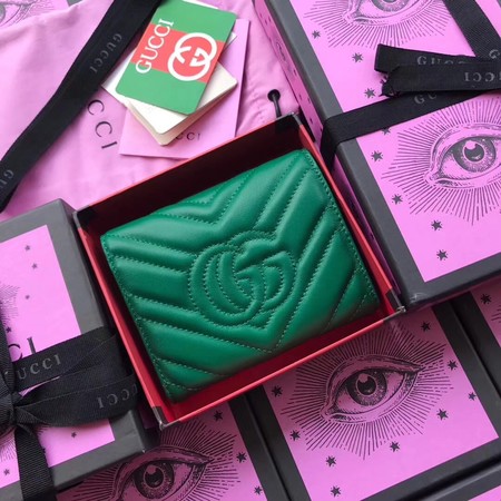 Gucci GG Marmont Matelasse Wallet 474802 Green Gucci GG Marmont Matelasse Wallet 474802 Green