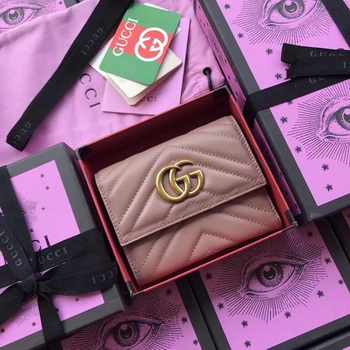 Gucci GG Marmont Matelasse Wallet 474802 Pink Gucci GG Marmont Matelasse Wallet 474802 Pink