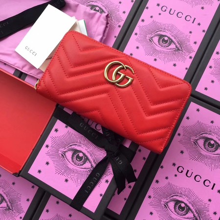 Gucci GG Marmont Zip Around Wallet 443123 Red Gucci GG Marmont Zip Around Wallet 443123 Red
