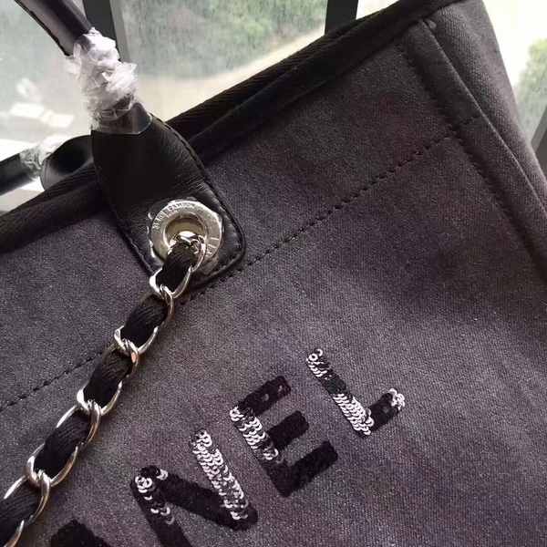 Chanel Deauville Tote Bag Original Canvas Leather A68047-2 Chanel Deauville Tote Bag Original Canvas Leather A68047-2