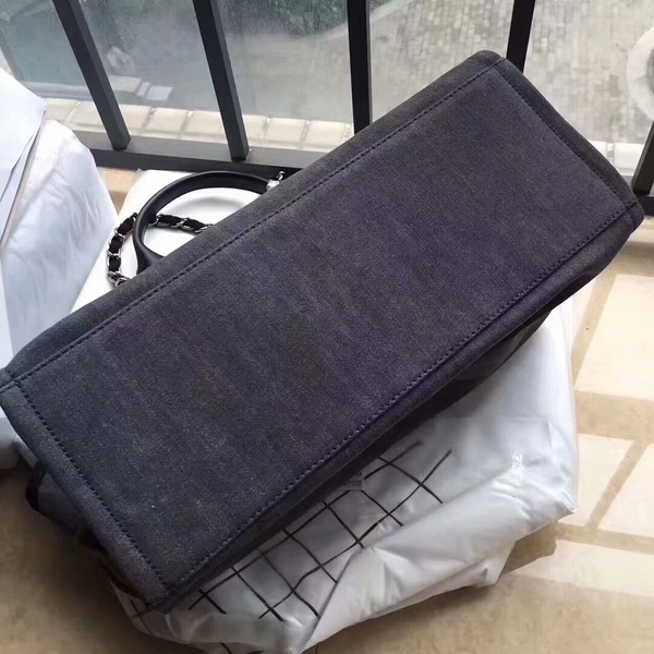 Chanel Deauville Tote Bag Original Canvas Leather A68047-2 Chanel Deauville Tote Bag Original Canvas Leather A68047-2