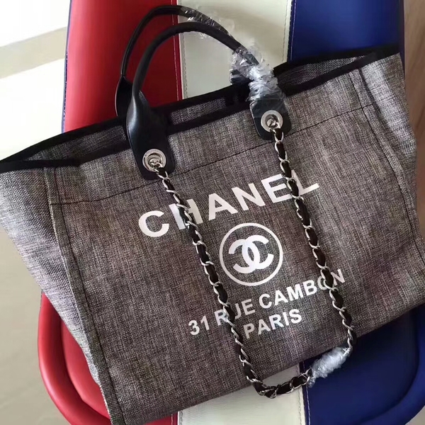 Chanel Deauville Tote Bag Original Canvas Leather A68047-3 Chanel Deauville Tote Bag Original Canvas Leather A68047-3